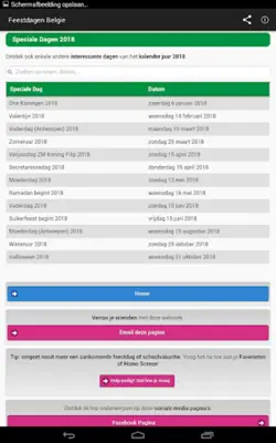 Belgian Holidays Calendar android App screenshot 0