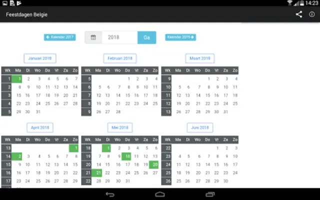 Belgian Holidays Calendar android App screenshot 11