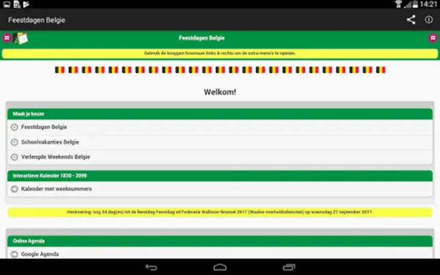 Belgian Holidays Calendar android App screenshot 15