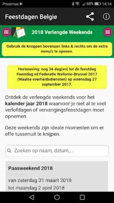 Belgian Holidays Calendar android App screenshot 18