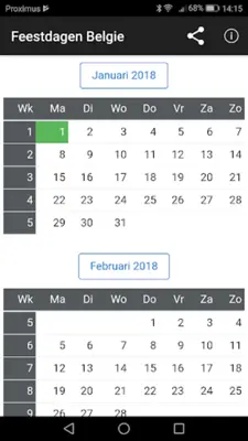 Belgian Holidays Calendar android App screenshot 20