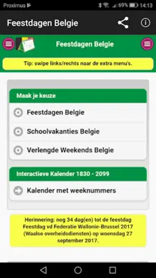 Belgian Holidays Calendar android App screenshot 23