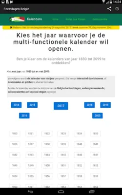 Belgian Holidays Calendar android App screenshot 2