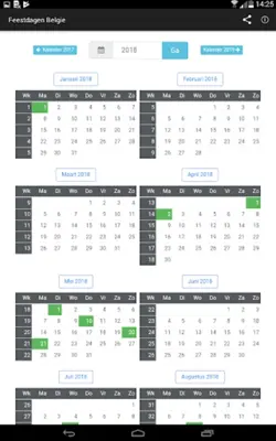 Belgian Holidays Calendar android App screenshot 3