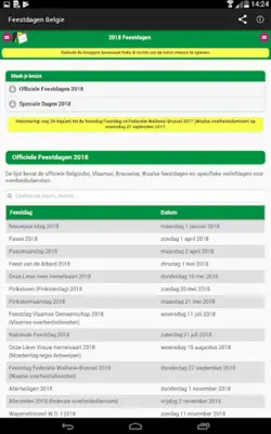 Belgian Holidays Calendar android App screenshot 6