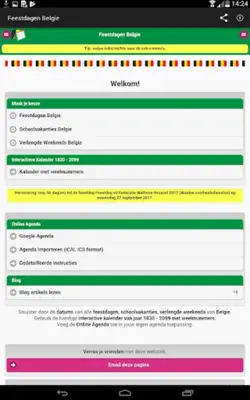 Belgian Holidays Calendar android App screenshot 7